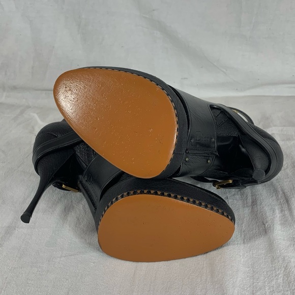 CHRISTIAN DIOR Black Leather Women's Booties - Picture 10 of 14